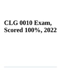 CLG 0010 Exam Scored 100%, 2022