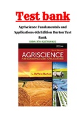 Agriscience Fundamentals and Applications 6th Edition Burton Test Bank ISBN:978-0357020425|100% Correct Answers.