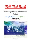 Test bank for Medical-Surgical Nursing 10th Edition By Lewis, Bucher, Heitkemper, Harding, Kwong, Roberts Chapter 1-68 | Complete Guide A+