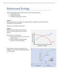 Samenvatting  Behavioural Ecology (BHE-30306)