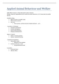 Samenvatting  Applied Animal Behaviour and Welfare (BHE-31306)