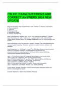 ITN 261 EXAM QUESTIONS AND CORRECT ANSWERS 2024 NEW UPDATE 