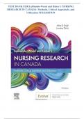 TEST BANK FOR LoBiondo-Wood and Haber’s NURSING RESEARCH IN CANADA: Methods, Critical Appraisals, and Utilization 5TH EDITION 