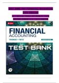 TEST BANK for Financial Accounting, 13th Edition by C William Thomas and Wendy M. Tietz Verified Chapters 1 - 12, Complete Newest Version