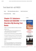 Chapter 23. SubstanceRelated and Addictive Disorders My Nursing Test Banks