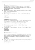 Passpoint-postpartum Question 1 See full question A client gives birth to a stillborn neonate at 36 weeks' gestation. When caring for this client, which strategy by the nurse would be most helpful? You Selected: • Provide information about possible cau