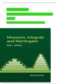 Solutions Manual for Measures, Integrals & Martingales 2nd edition By René Schilling, ISBN: 9781316620243, All 28 Chapters Covered, Verified Latest Edition