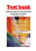 Medical Surgical Nursing 9th Edition Ignatavicius Test Bank ISBN:978-0323444194|1 -74 Chapter With Rationals.|Complete Test bank