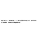 BIOD 171 Essential Microbiology Module 3 Exam Questions And Answers (Graded 100 out 100 points).