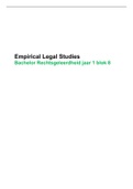 Samenvatting Empirical Legal Studies - Literatuur