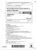  Pearson Edexcel Level 1/Level 2 GCSE (9–1) 1CH0/1H Chemistry  PAPER 1 JUNE 2024