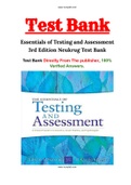 Essentials of Testing and Assessment 3rd Edition Neukrug Test Bank