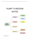 Grade 11 Plant Kingdoms and Animal Diversity summary notes