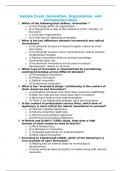 Sample Exam Innovation, Organization and entrepreneurship + answers