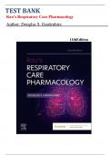 Test Bank for Rau’s Respiratory Care Pharmacology 11th Edition by Douglas S. Gardenhire|9780323871556| All Chapters 1-23|LATEST