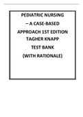 Pediatric Nursing A Case-Based Approach 1st Edition Tagher Knapp Test Bank with Rationale