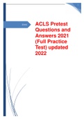 ACLS Pretest Questions and Answers 2021 (Full Practice Test) updated 2022