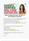 National Phlebotomy Exam/ 100 Q&A/ A+ Score Solutions/ 2024-2025.  Which of the following statements is not one of the 3 major goals of the Patient's Bill of Rights? - Assures that the health care system is fair and it works to meet patients