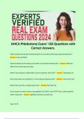 AMCA Phlebotomy Exam/ 106 Questions with Correct Answers. 