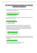 NR 305 HESI Review Questions and Answers (Verified & Graded A)