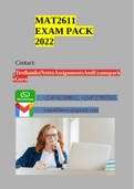 MAT2611 EXAM PACK 2022