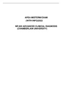 Exam (elaborations) NR 603 APEA MIDTERM EXAM (WITH INFO)2022 ADVANCED CLINICAL DIAGNOSIS. (NR603) 