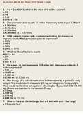 NLN-PAX MATH MY PRACTICE EXAM 1 QUESTIONS AND ANSWERS GRADED A+