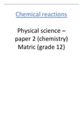 Chemical reactions (IEB matric) - physical sciences (chemistry)