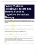 Family Violence Protective Factors and Trauma Focused Cognitive Behavioral Therapy