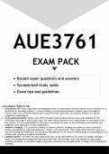 AUE3761 EXAM PACK 2025 - DISTINCTION GUARANTEED