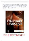 Test Bank - Structure and Function Of The Body 17th Edition Author:Kevin T. Patton,Thompson,Williamson All Chapters[1-22] With Verified Questions And Answers 100%Complete A+ Guide Newest Version 2024-2025