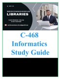 C468 Informatics Study Guide Latest Guide 2022/23