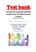 Test Bank for Community and Public Health Nursing 3rd Edition Rosanna DeMarco |ISBN:978-1975111694|Chapter 1-25 With Rationals |Complete Guide A+
