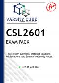 CSL2601 EXAM PACK 2024