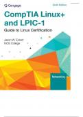 Test Bank For CompTIA Linux+ and LPIC-1 Guide to Linux Certification - 6th Edition  - 2024 All Chapters - 9798214000800