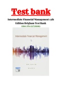 Intermediate Financial Management 13th Edition Brigham Test Bank ISBN:978-1337395083|Complete Guide A+
