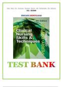 Test Bank For Clinical Nursing Skills and Techniques 9th Edition