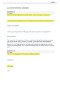 NR 601 Quiz 5 MATURE AND AGING ADULT-Week 6 DE QS 106 Endocrine and Metabolic Problems and Urgent Care Issues, Chamberlain College of Nursing