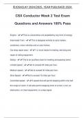 CSX Conductor Week 2 Test Exam Questions and Answers 100% Pass