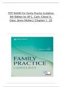 TEST BANKS For Family Practice Guidelines, 6th Edition by Jill C. Cash; Cheryl A. Glass, All Chapters 1 to  23 complete Verified editon ISBN:  9780826173546