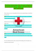 Certified American Red Cross Lifeguard  Assessment Prep *Q&A* |Verified Study  Set| 2025/2024