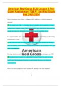 American Red Cross BLS Lesson 3 PreExam Assessment *Q&A* |Verified Study  Set| 2025/2024