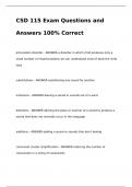 CSD 115 Exam Questions and Answers 100% Correct