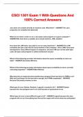  CSCI 1301 Exam 1 With Questions And 100% Correct Answers