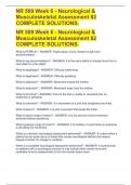 NR 509 Week 6 - Neurological & Musculoskeletal Assessment 82 COMPLETE SOLUTIONS.