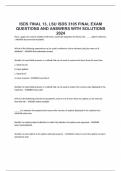 ISDS FINAL 13, LSU ISDS 3105 FINAL EXAM QUESTIONS AND ANSWERS WITH SOLUTIONS 2024