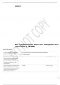 MPTC Lynnfield 2nd ROC Final Exam- Investigations WITH 100- SURE ANSWERS