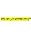 NR 222 Final Exam 1 | Test Preparation | Newest 2022 (Detail and complete solution with resources).