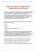 NURS 3303 Chapter 18 Diagnosis Exam Questions And Correct Answers