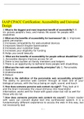 (Answered) IAAP CPACC Certification: Accessibility and Universal Design 2022.